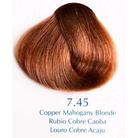 Hnědá barva měděná mahagonová blond 100 ml - 7.45
